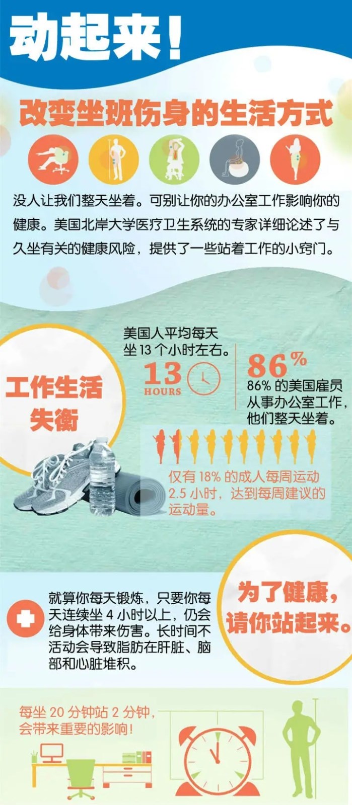 动起来！改变坐班伤身的生活方式