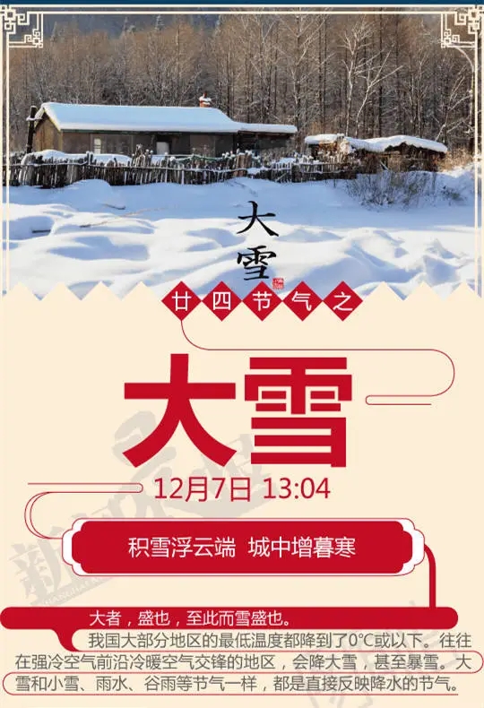 廿四节气节气之大雪