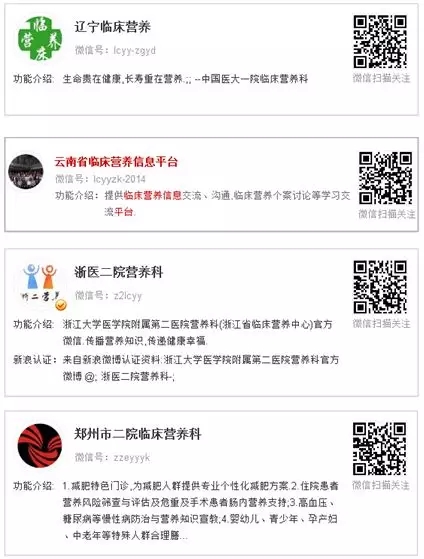 常用的临床营养网络资源和渠道